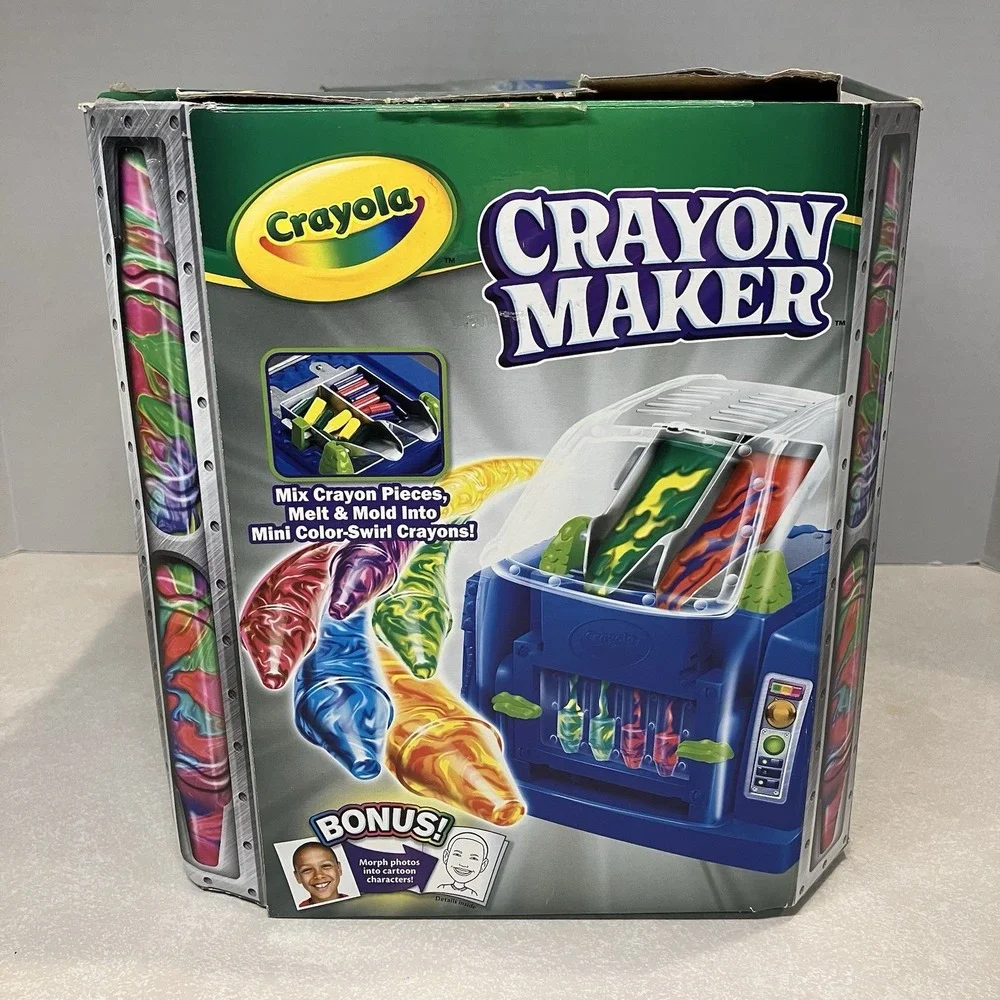 Crayola Crayon Maker Blue Electric Melt & Mold Machine Craft Toy w/bulb 2009
